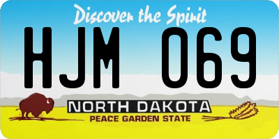 ND license plate HJM069