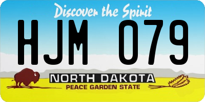 ND license plate HJM079