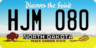 ND license plate HJM080