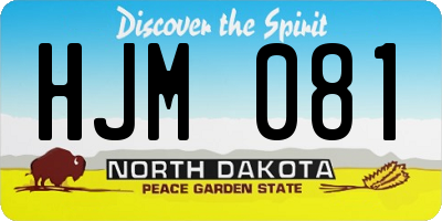 ND license plate HJM081