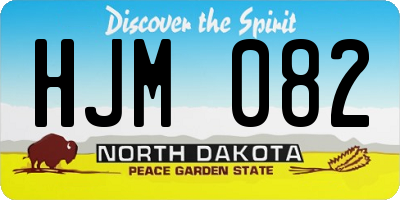 ND license plate HJM082