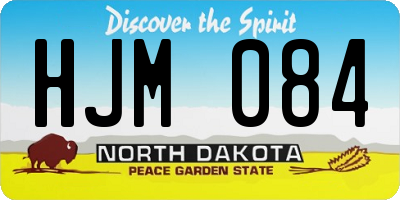 ND license plate HJM084