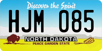 ND license plate HJM085