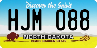 ND license plate HJM088