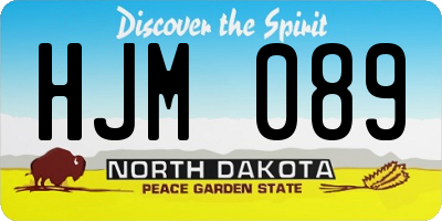 ND license plate HJM089