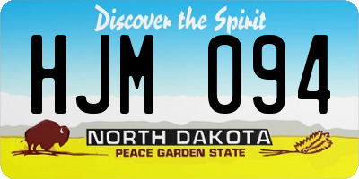 ND license plate HJM094