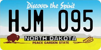 ND license plate HJM095