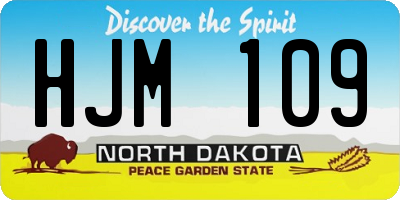 ND license plate HJM109