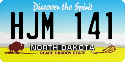 ND license plate HJM141