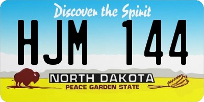 ND license plate HJM144