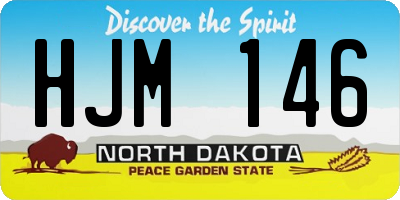 ND license plate HJM146