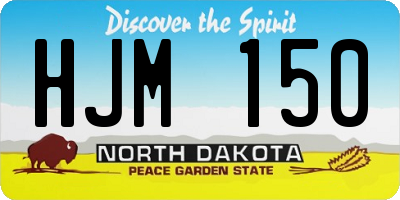 ND license plate HJM150