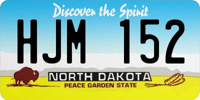 ND license plate HJM152