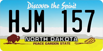 ND license plate HJM157