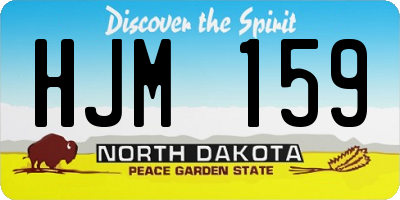 ND license plate HJM159