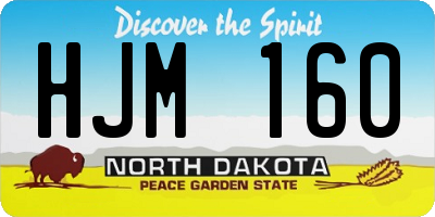 ND license plate HJM160