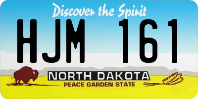 ND license plate HJM161