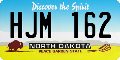 ND license plate HJM162