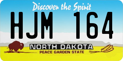 ND license plate HJM164