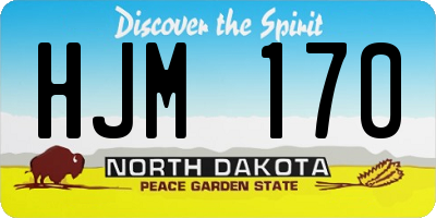 ND license plate HJM170