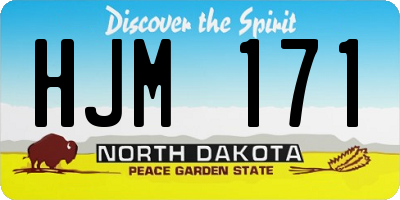 ND license plate HJM171