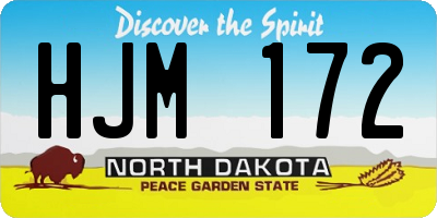 ND license plate HJM172