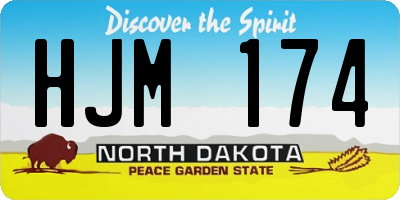 ND license plate HJM174