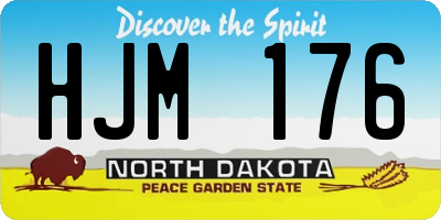 ND license plate HJM176