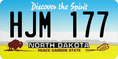 ND license plate HJM177