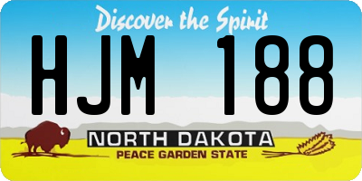 ND license plate HJM188