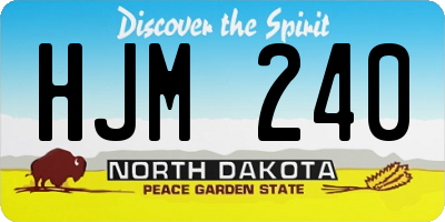 ND license plate HJM240