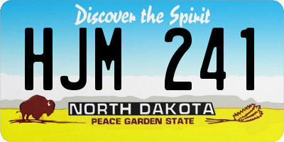 ND license plate HJM241