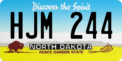 ND license plate HJM244