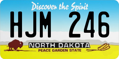 ND license plate HJM246