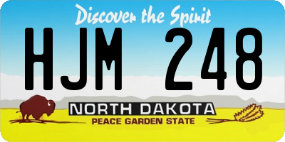 ND license plate HJM248