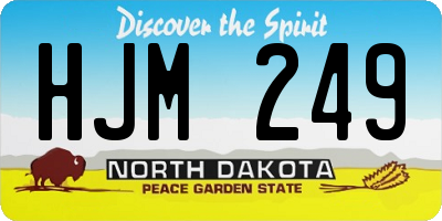 ND license plate HJM249