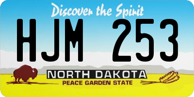 ND license plate HJM253