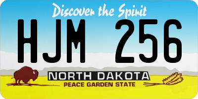 ND license plate HJM256