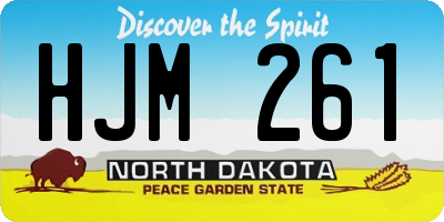 ND license plate HJM261