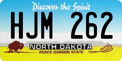 ND license plate HJM262