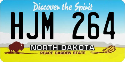 ND license plate HJM264