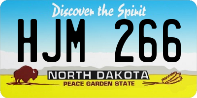 ND license plate HJM266