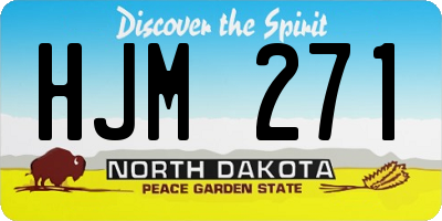 ND license plate HJM271