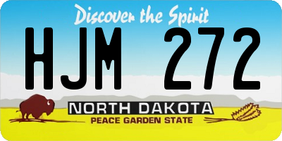 ND license plate HJM272