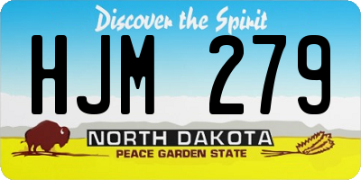 ND license plate HJM279