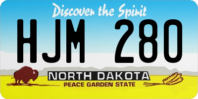 ND license plate HJM280