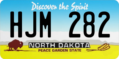 ND license plate HJM282