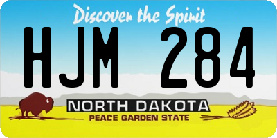 ND license plate HJM284