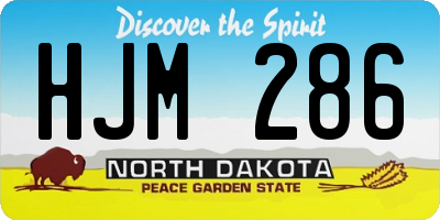 ND license plate HJM286