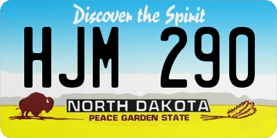 ND license plate HJM290